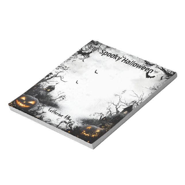 Spooky Halloween  Notepad (Rotated)