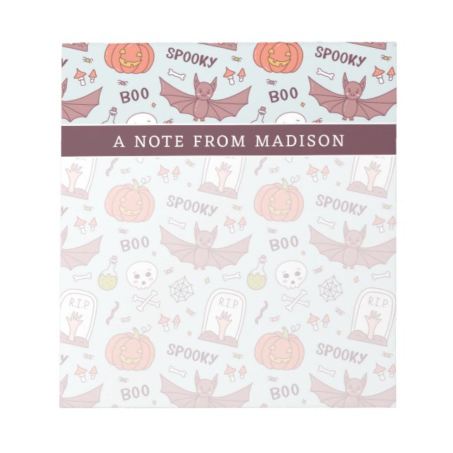 Spooky Halloween Notepad (Front)