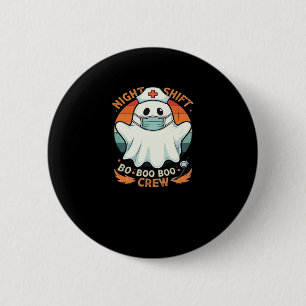 Spooky Halloween Nurse Funny Ghost Costume Boo Boo 6 Cm Round Badge