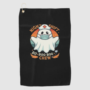 Spooky Halloween Nurse Funny Ghost Costume Boo Boo Golf Towel