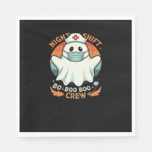 Spooky Halloween Nurse Funny Ghost Costume Boo Boo Napkin