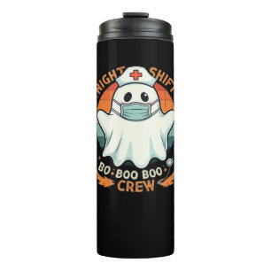 Spooky Halloween Nurse Funny Ghost Costume Boo Boo Thermal Tumbler