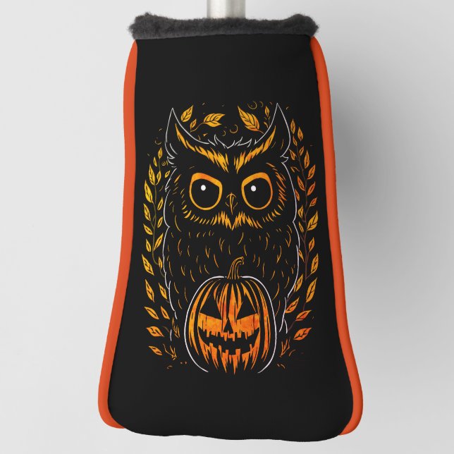 Spooky Halloween Owl Golf Head Cover (Rotate 90)