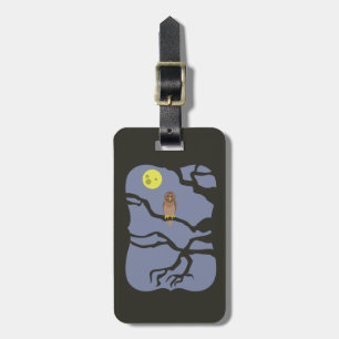 Spooky Halloween Owl Luggage Tag