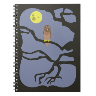 Spooky Halloween Owl Notebook