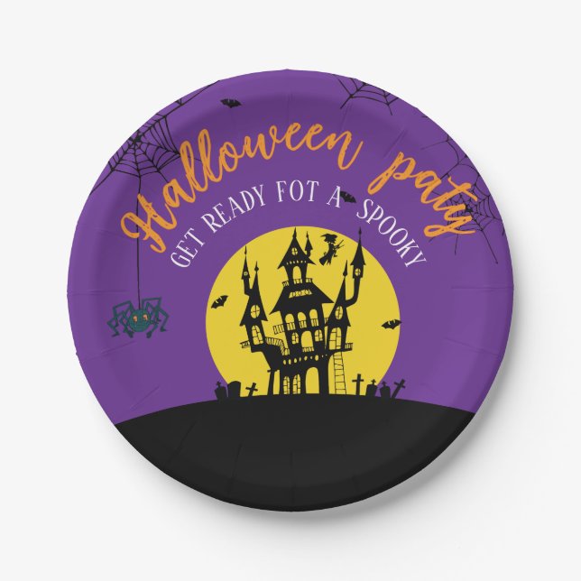 Spooky Halloween Paper & Party Plates  (Front)