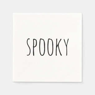 Spooky Halloween Party. Cute Minimalist Typography Napkin