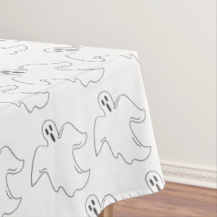 Spooky Halloween Party Ghost Print Decor Tablecloth