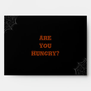Spooky Halloween Party - Gothic Black and Orange Envelope