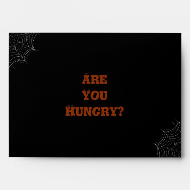 Spooky Halloween Party - Gothic Black and Orange Envelope (Front)
