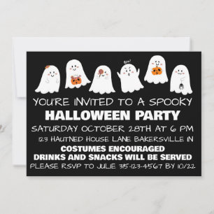Spooky Halloween Party Inivitation  Holiday Card