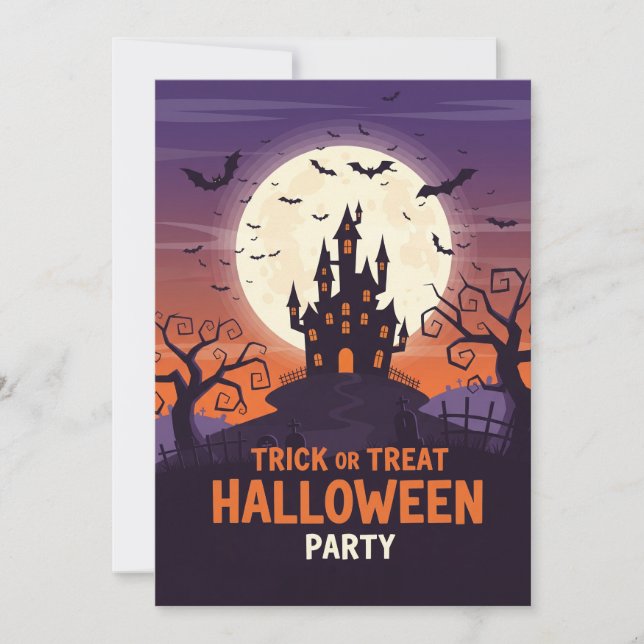 Spooky Halloween Party Invitation (Front)