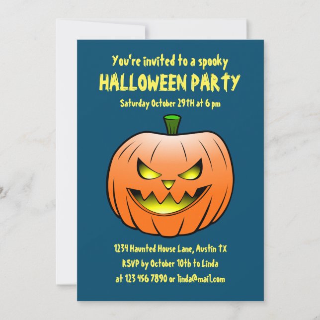 Spooky Halloween Party Invitation (Front)