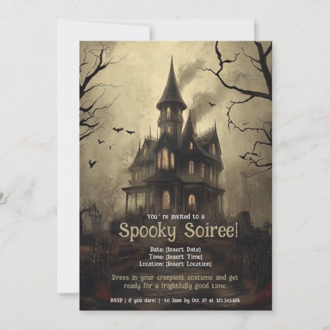 Spooky Halloween Party Invitation (Front)