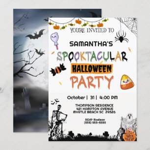 Spooky Halloween Party   Invitation