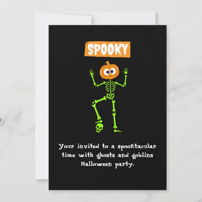 Spooky Halloween Party Invitation (Front)