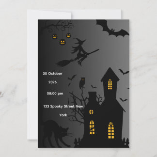 Spooky Halloween Party Invitation – Haunted House