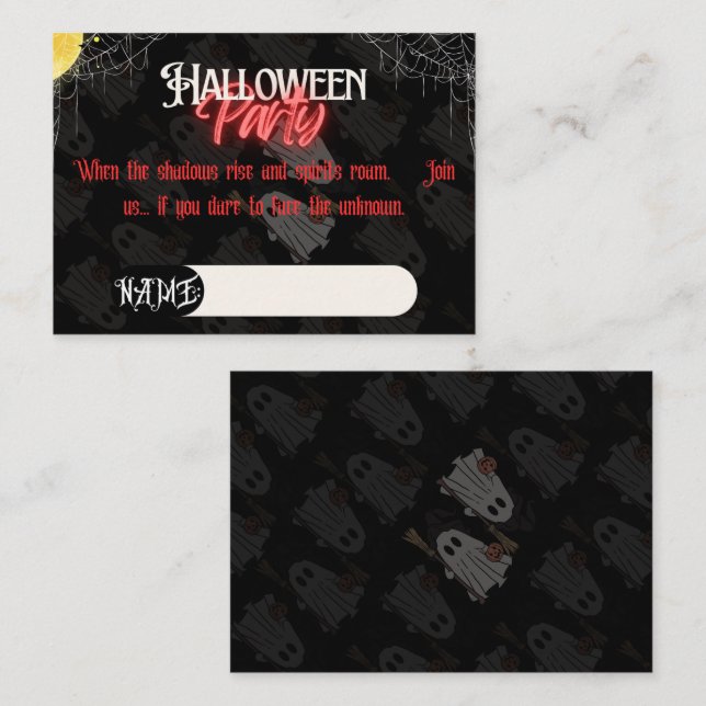 Spooky Halloween Party Invite (Front/Back)