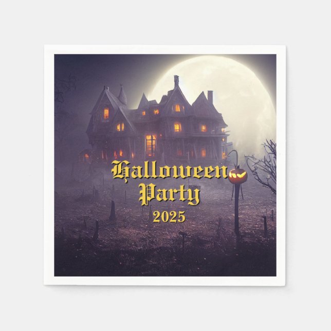 Spooky Halloween Party  Napkin (Front)