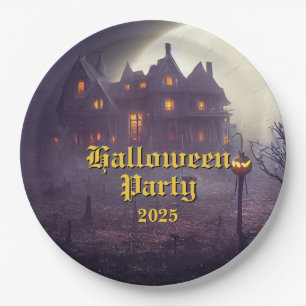 Spooky Halloween Party Paper Plate