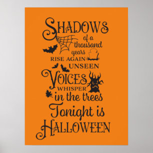 spooky Halloween party poem Poster