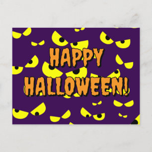 Spooky Halloween party postcard template