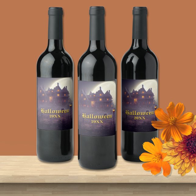 Spooky Halloween Party  Wine Label (Creator Uploaded)