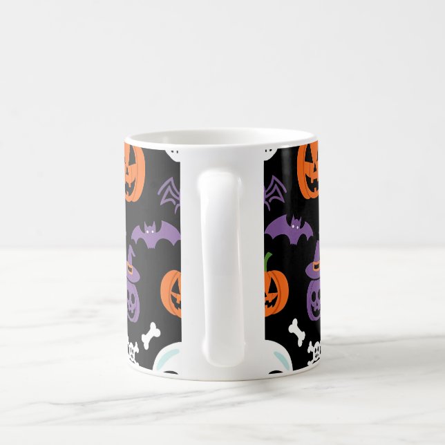 Spooky Halloween Pattern Coffee Mug (Handle)