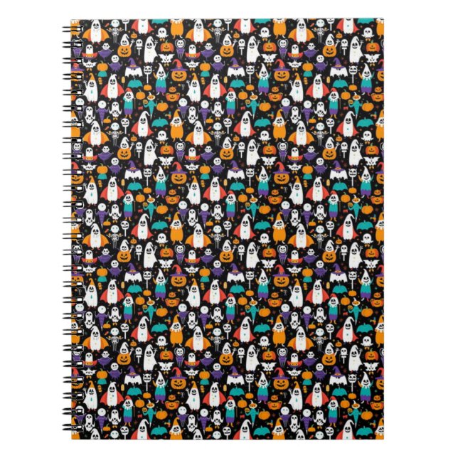 Spooky Halloween pattern Notebook (Front)