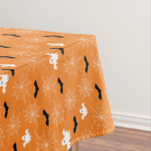 Spooky Halloween Pattern On A Tablecloth