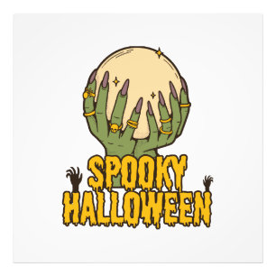 spooky halloween photo print