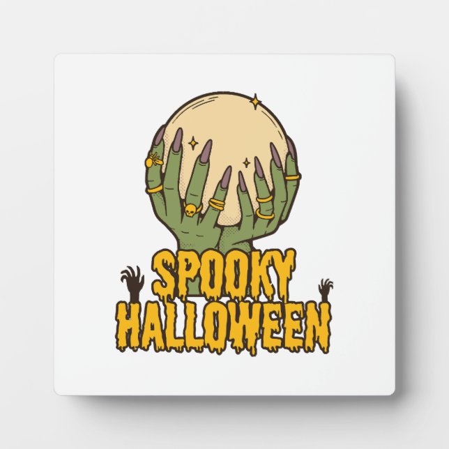 spooky halloween plaque (Front)