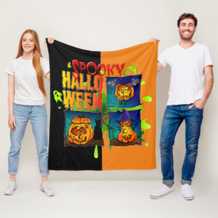 Spooky Halloween Polar Cover Fleece Blanket