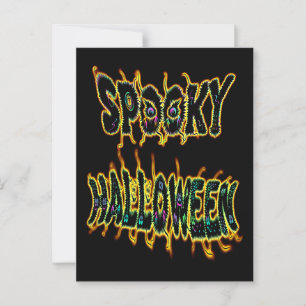 spooky Halloween Postcard