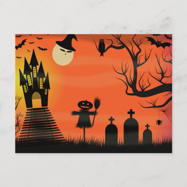 Spooky Halloween Postcard (Front)
