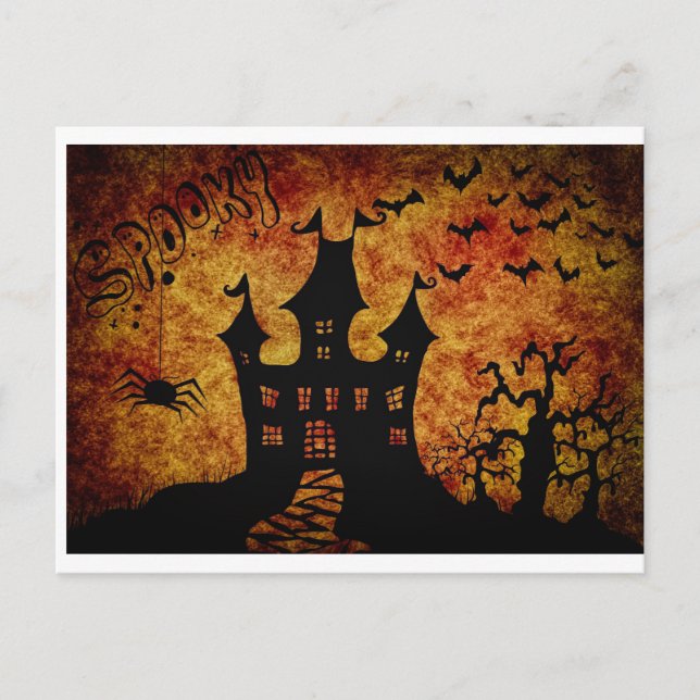 Spooky Halloween Postcard (Front)