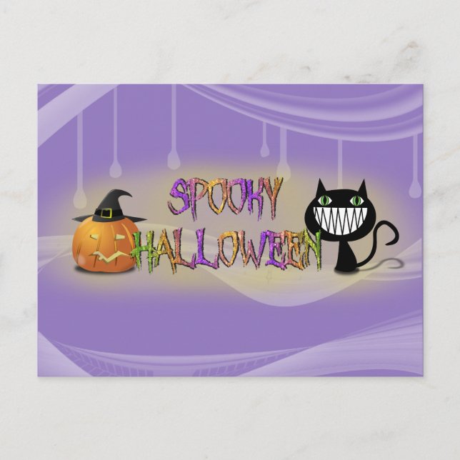 spooky Halloween Postcard (Front)