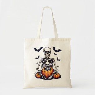 Spooky Halloween Pregnant Skeleton Pregnancy Tote Bag