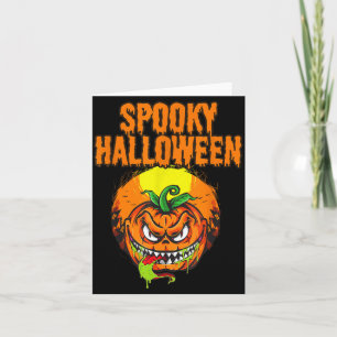 Spooky Halloween Pumpkin Card
