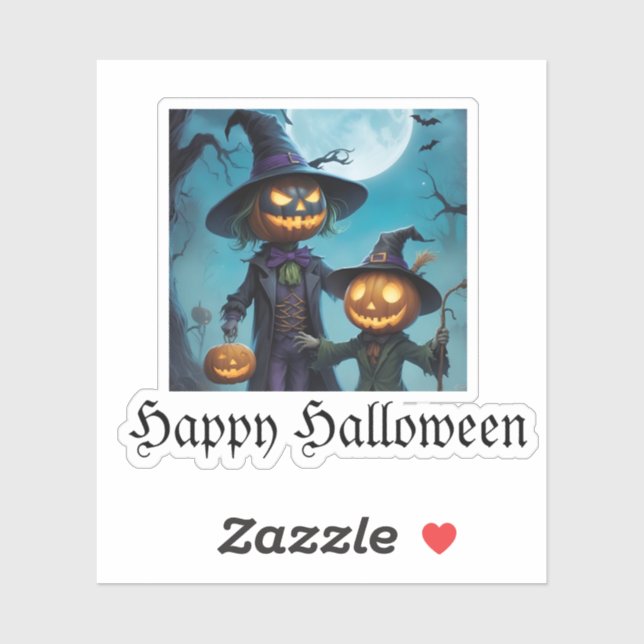 Spooky Halloween Pumpkin Duo (Sheet)