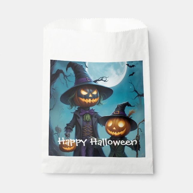 Spooky Halloween Pumpkin Duo Favour Bags (Front)