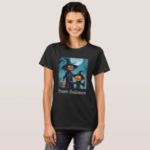 Spooky Halloween Pumpkin Duo T-Shirt