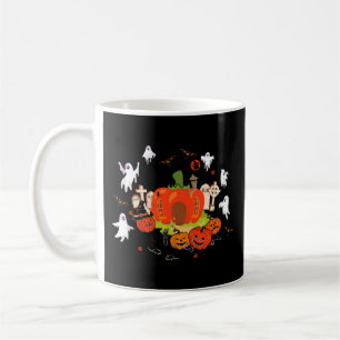Spooky Halloween Pumpkin Graveyard Scene Coffee Mug