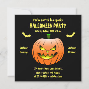 Spooky Halloween Pumpkin Invitation