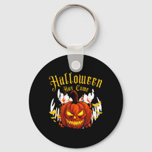 Spooky Halloween Pumpkin Key Ring