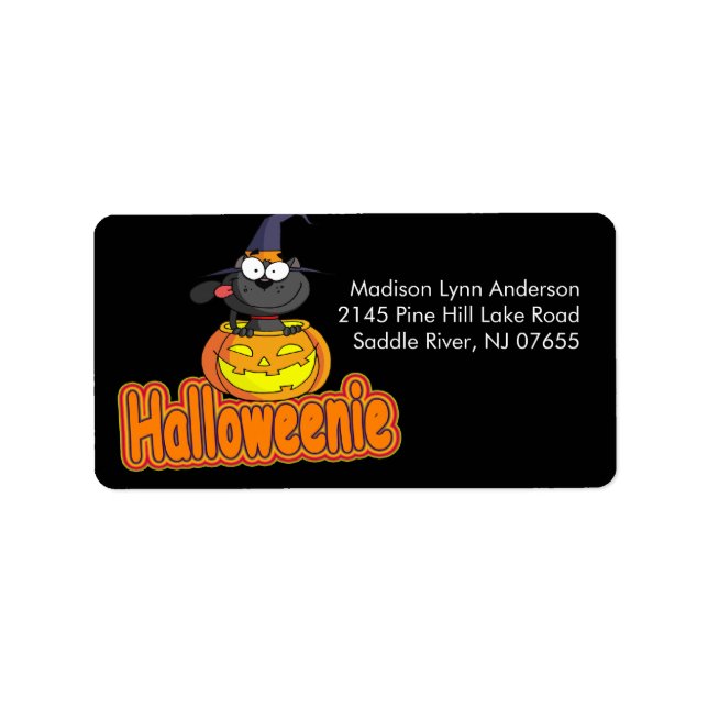 Spooky Halloween Pumpkin Return Address Label (Front)