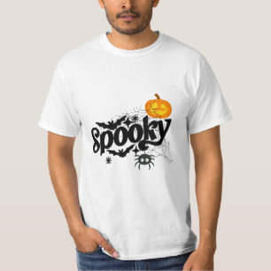  "Spooky" Halloween Pumpkin, Spider & Bats T-Shirt
