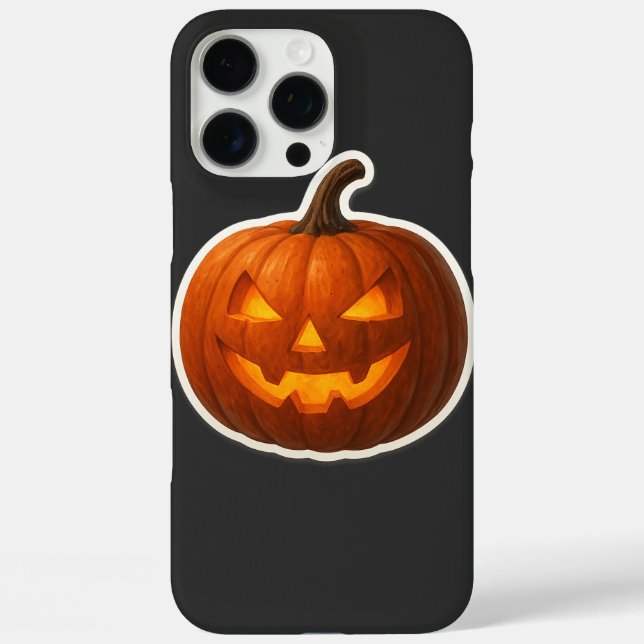 Spooky Halloween Pumpkin Sticker Case-Mate iPhone Case (Back)
