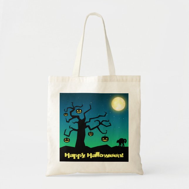 Spooky Halloween Pumpkin Tree - Bag (Front)