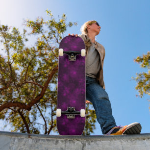 Spooky Halloween purple spiders Skateboard